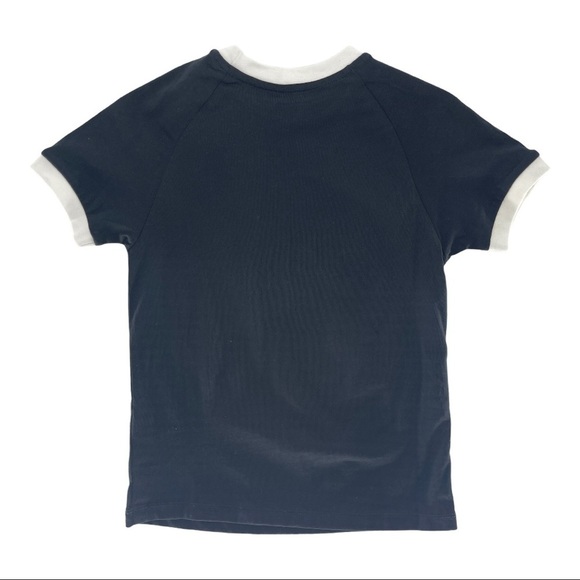 Adidas Black Short Sleeve 3 Stripes T-Shirt Size S - Picture 5 of 7